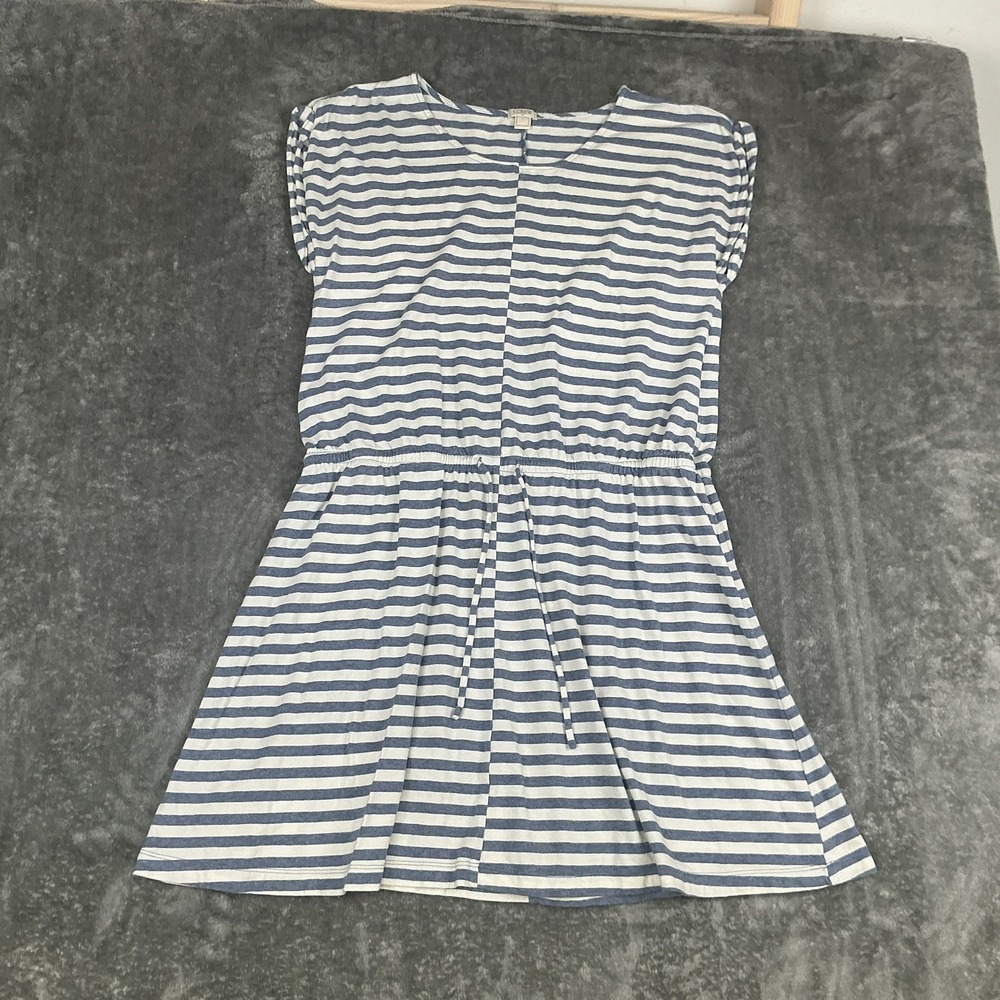 J.Crew Sleeveless Striped Drawstring Waist Pocketed Summer Dress Size L